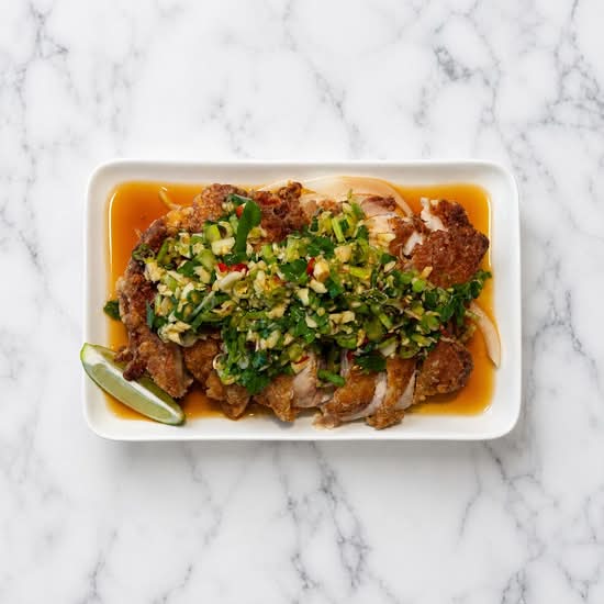 Crispy Chili Lime Chicken 台式椒麻雞